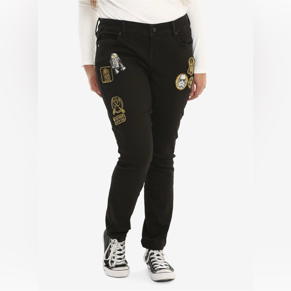 Star Wars Patch Skinny Jeans Plus Size 16 Tall